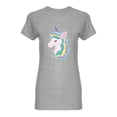 thumbnail image 1 of Unicorn Mystery Rainbow Mane Shaped T-Shirt Women -Image by Shutterstock, Female Small, 1 of 2