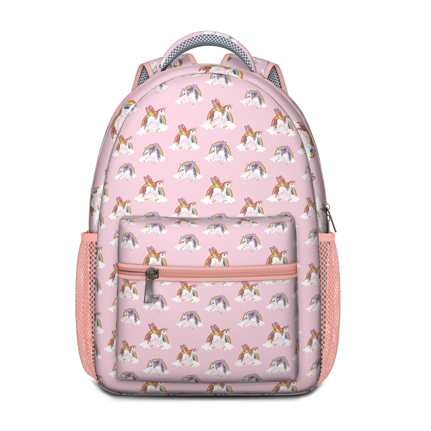 Unicorn & Mystical Forest Backpack - Durable Waterproof Student Bag with Breathable Mesh Straps & Spacious Main Compartment