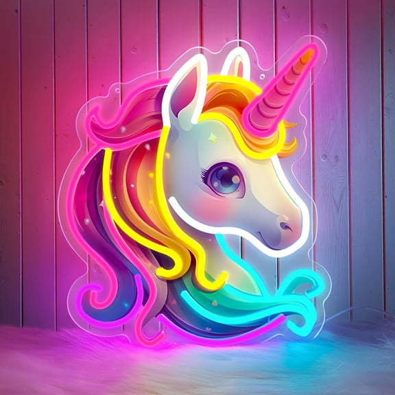 Unicorn Neon Sign, Colorful Unicorn Neon Signs for Wall Decor, Dimmable Acrylic Neon Lights for Girls Room Bedroom School Classroom Party Decorations Nursery, Perfect Gifts