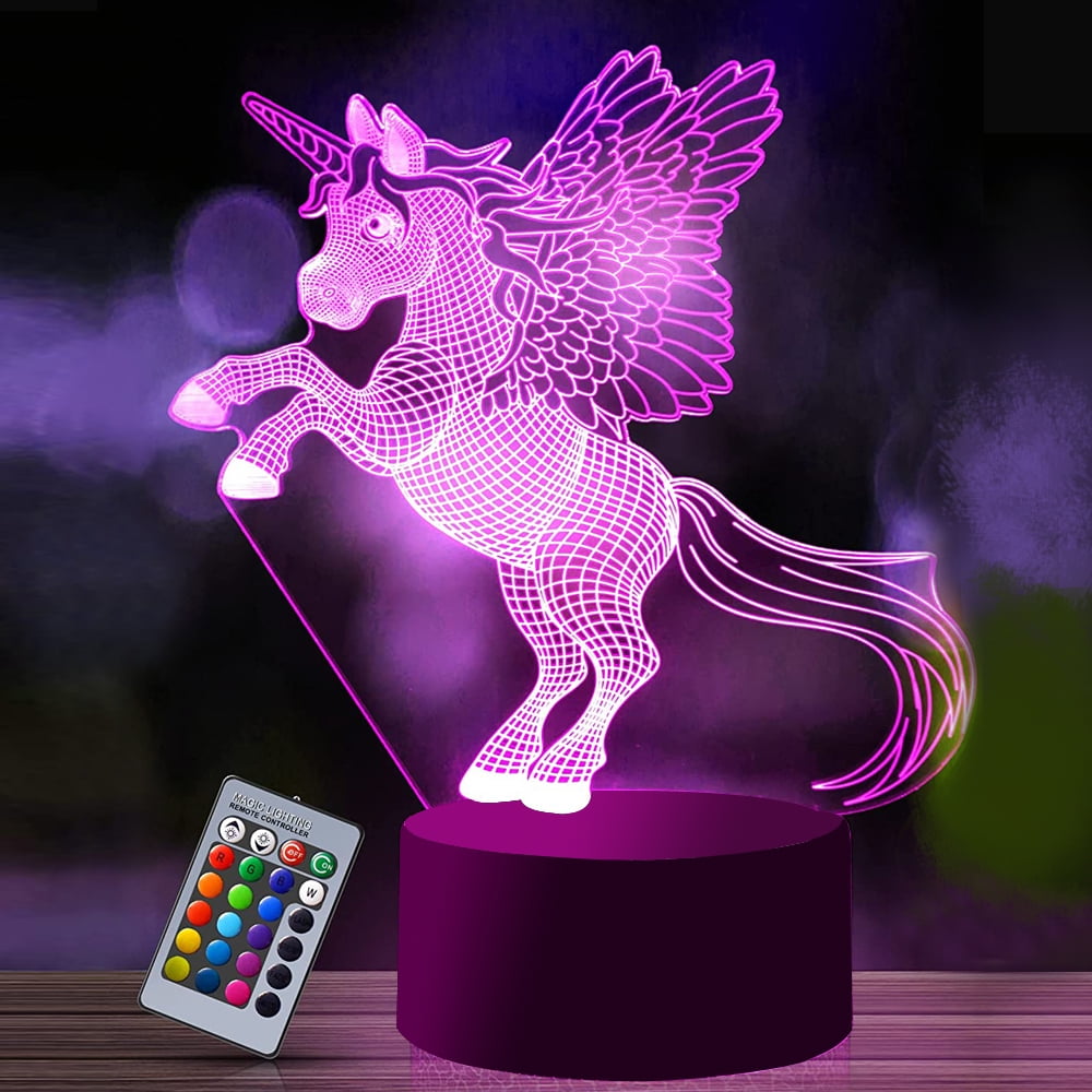 Unicorn Night Light for Kids, Unicorn Gift for Girls, Unicorn 3D Light