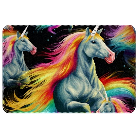 Unicorn Non-Slip Machine Washable Polyester Kitchen Mat Indoor Rug Kitchen Rug