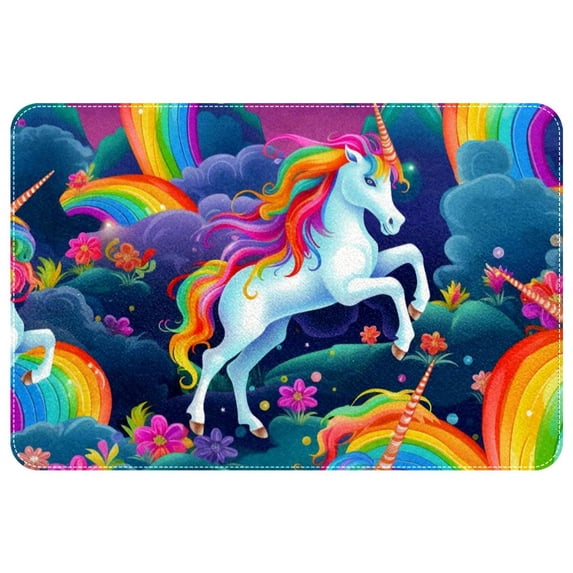Unicorn Non-Slip Polyester Chair Mats Floor Mat Kitchen Mat Machine Washable