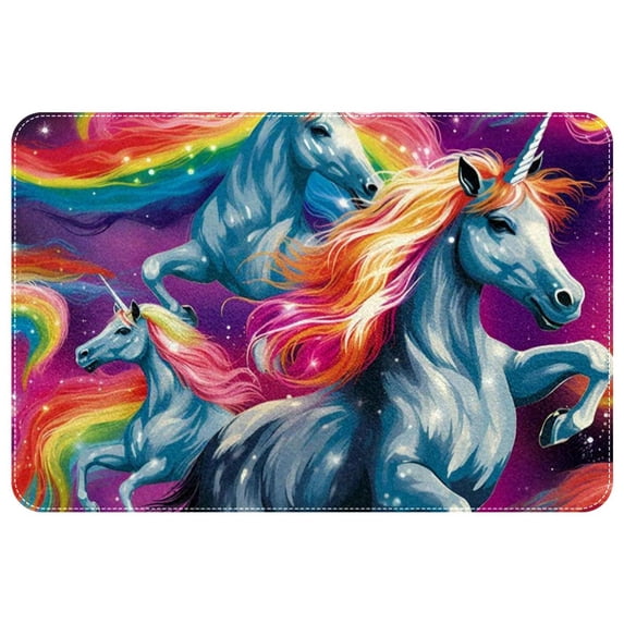 Unicorn Non-Slip Polyester Floor Rug Office Kitchen Mat, Machine Washable