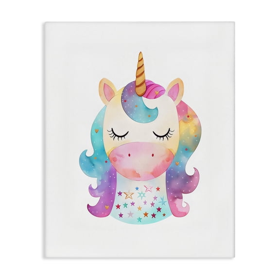 Stupell Industries Unicorn Nursery Fantasy Animal Canvas Wall Art, design by LSR Design Studio