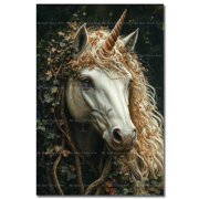 Unicorn Of Nature Poster, Fantasy Wildlife, Whimsical Cottagecore, Animal Druid Picture, Mystical Woodland, Bedroom And Gallery Wall Decor