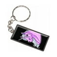 thumbnail image 1 of Unicorn On Black Keychain Key Chain Ring, 1 of 1