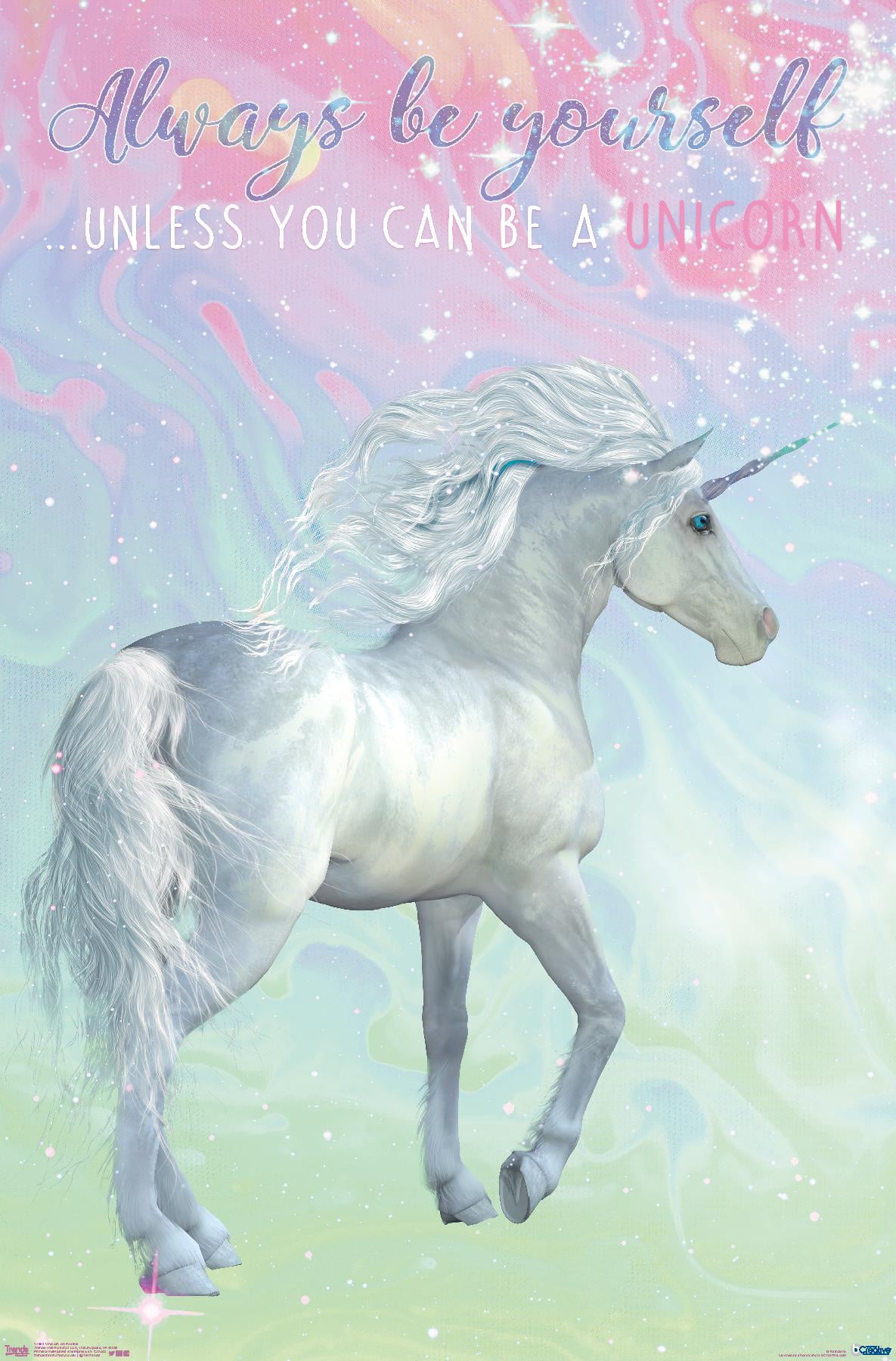 Unicorn On Pastels Wall Poster, 22.375" x 34" - Walmart.com