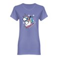 thumbnail image 1 of Unicorn On Sledge Shaped T-Shirt Women -Image by Shutterstock, Female x-Large, 1 of 2