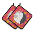 thumbnail image 1 of Unicorn Orange Polkadots Pair of Pot Holders, 1 of 3