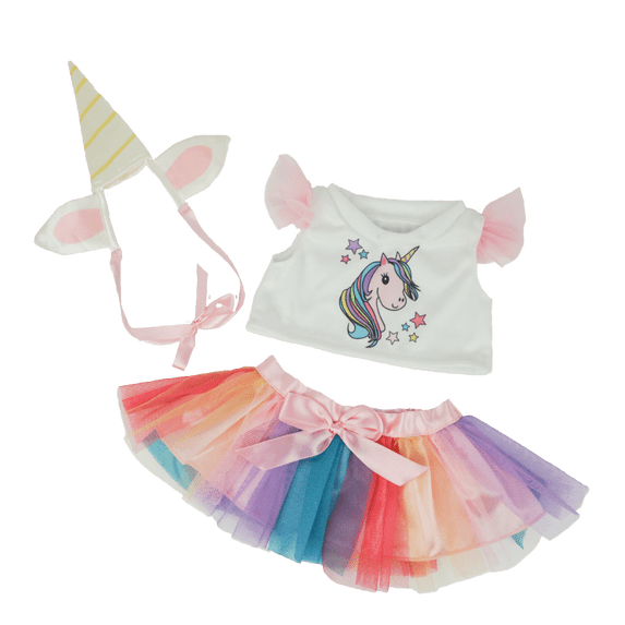 Unicorn Outfit for 14"-18" Plush Dolls, Magical Dress Up Doll Clothes Costume
