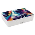 thumbnail image 1 of Unicorn PU Leather Jewelry Boxes Necklace Holder Display Case with Removable Compartment Portable, 1 of 6