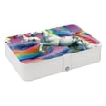thumbnail image 1 of Unicorn PU Leather Jewelry Display Organizer Box with Removable Compartment, Portable Jewelry Organizer, 1 of 6