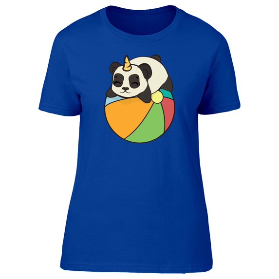 Unicorn Panda On Beach Ball Tee Women's -Image by Shutterstock