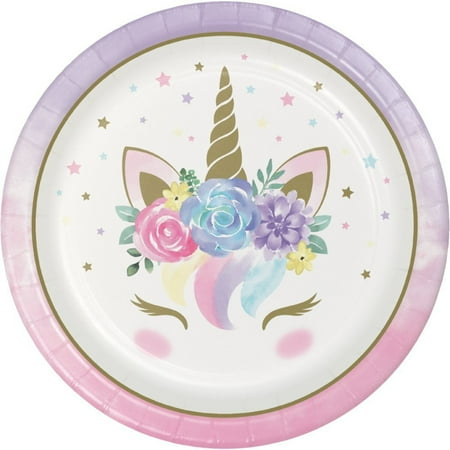 Unicorn Baby Paper Plates 9" - 8 Pack