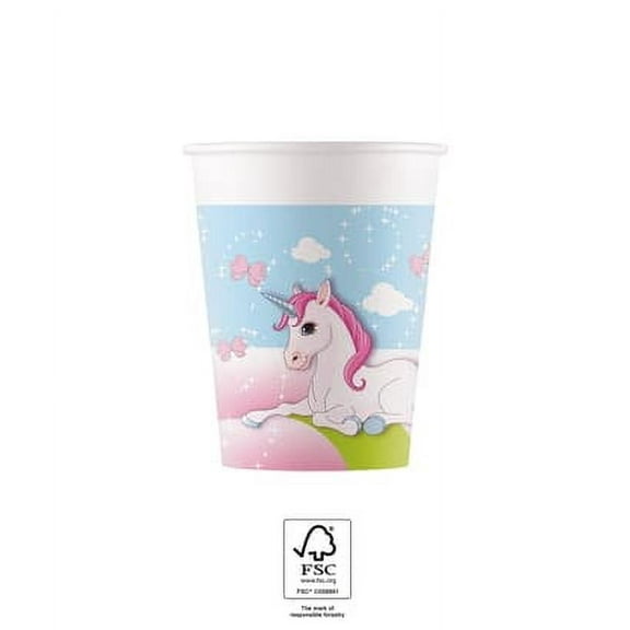 Unicorn Party Paper Cups  8 fl oz FSC-Certified Disposable Cups