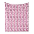 thumbnail image 1 of Unicorn Party Soft Flannel Fleece Throw Blanket, Girly Horses with Horns on Stars Background Childhood Fantasy, Cozy Plush for Indoor and Outdoor Use, 50" x 70", Pink White and Yellow, by Ambesonne, 1 of 6