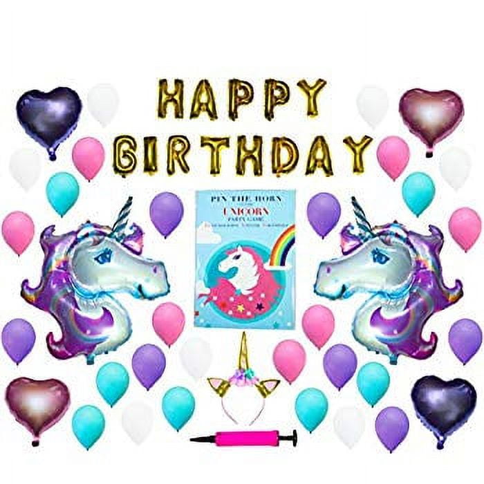 Unicorn Party Supplies with Game Unicorn Party Decorations, Unicorn Birthday Party Supplies