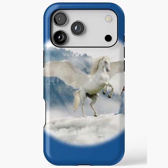 Unicorn Pegasus Fairy Princess Snowy iPhone Case 17 16 15 14 13 12 11 Pro Max