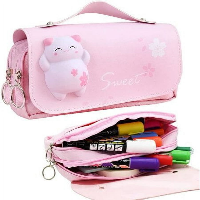 Portable School Pencil Case Pen Pouch Pencil Bags with Zipper for