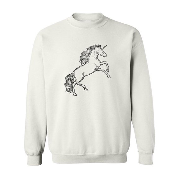 Unicorn Pencil Drawing Sweatshirt Men -Image by Shutterstock, Male XX-Large