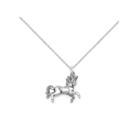 Unicorn Pendant Sterling Silver, Includes Chain