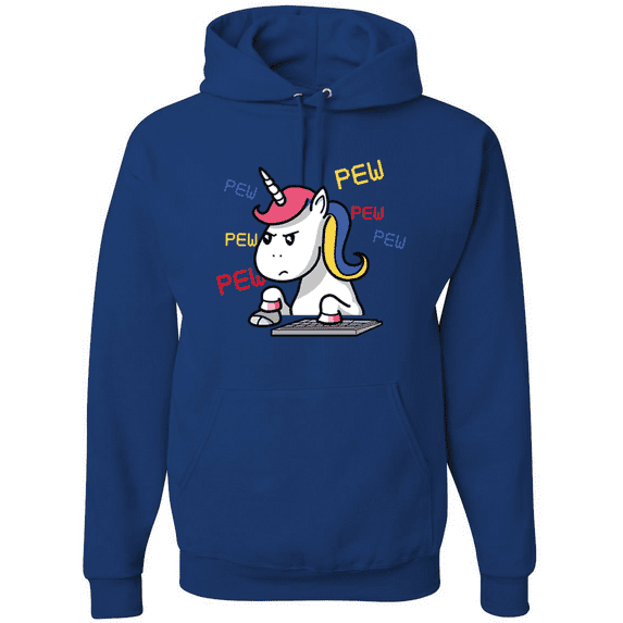 Unicorn Pew Animal Lover Graphic Hoodie Sweatshirt