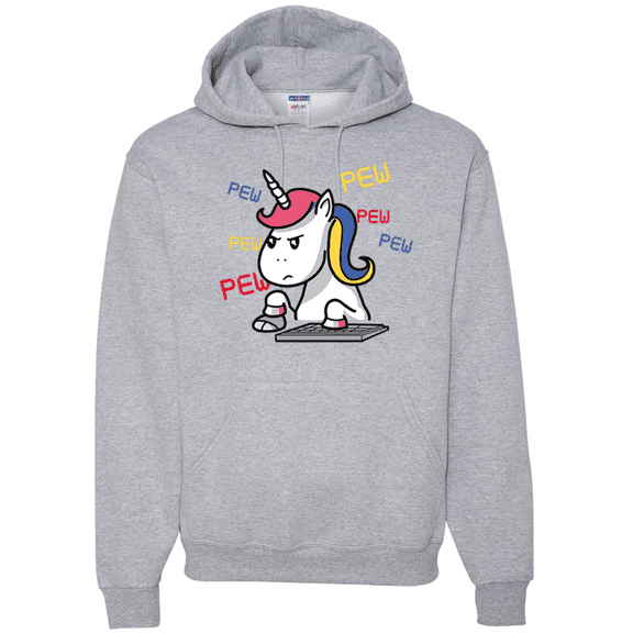 Unicorn Pew Animal Lover Graphic Hoodie Sweatshirt
