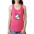 thumbnail image 1 of Unicorn Pew Animal Lover Ladies Racerback Tank Top, 1 of 1