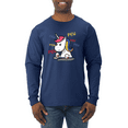 thumbnail image 1 of Unicorn Pew Animal Lover Mens Long Sleeve Shirt, 1 of 1