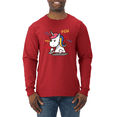 thumbnail image 1 of Unicorn Pew Animal Lover Mens Long Sleeve Shirt, 1 of 1