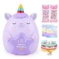 thumbnail image 1 of Unicorn Piggy Bank for Girls, Unbreakable Kids Piggy Bank with 2 Alphabet & 2 Rhinestone Stickers & Unicorn Bracelet Set, Coins Money Banks for Kids Toddlers, Christmas Unicorn Gifts for Girls Purple, 1 of 8