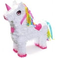 thumbnail image 1 of Unicorn Pinata for Unicorn Party Favor Supplies Birthday Party Supplies with Multi Color Hair & Tail and Pink Hearts (13 x 4 x 16 inches), 1 of 6