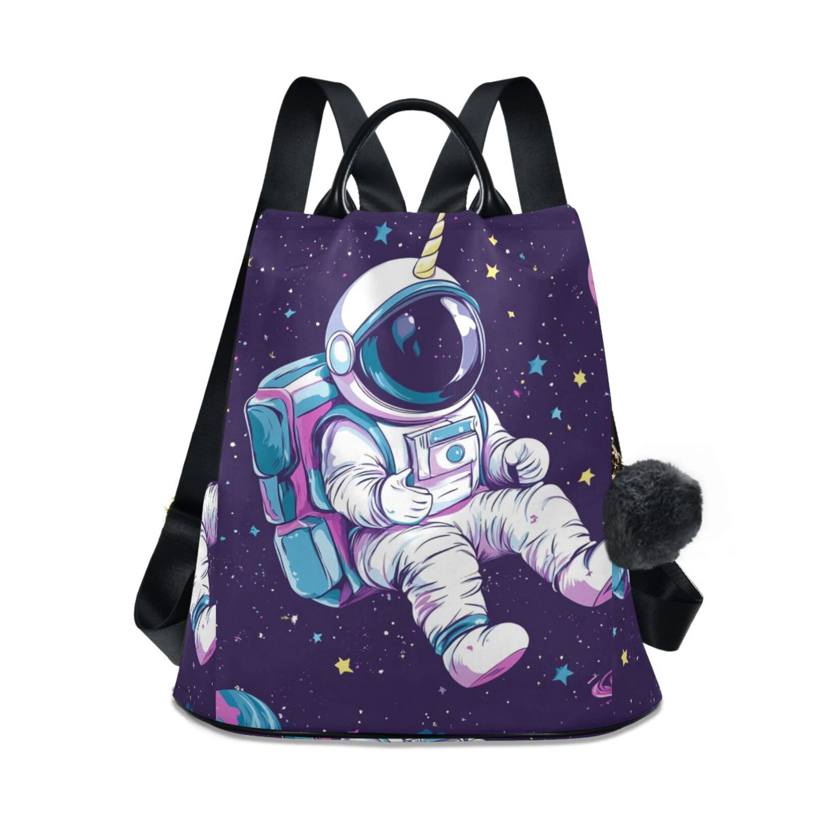 Unicorn Planet Astronaut Travel Laptops Backpack for Women Anti-theft Casual Work Bag Daypack Lightweight Laptop Bag