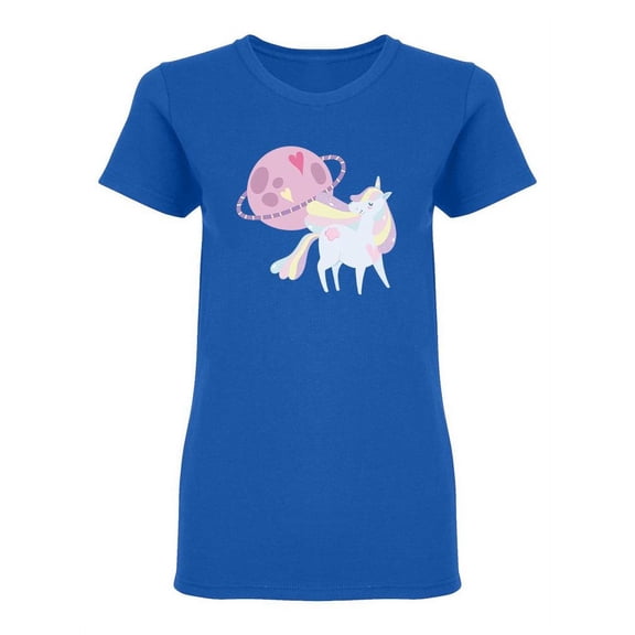 Unicorn Planet Shaped T-Shirt Women -Image by Shutterstock, Female x-Large