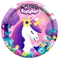 thumbnail image 1 of Unicorn Plates 7in 24 Count - Rainbow Unicorn Party Supplies, 1 of 7