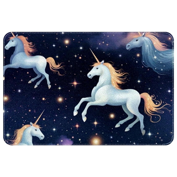 Unicorn Polyester Non-Slip Machine Washable Floor Rugs, Floor Mats, and Bath Rugs