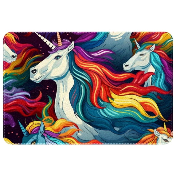 Unicorn Polyester Non-Slip Outdoor Carpet Door Mat - Machine Washable Door Rugs