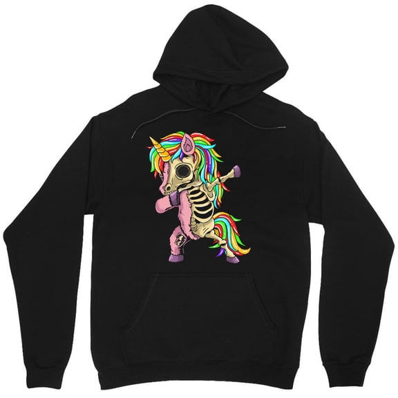 Unicorn Pony Dabbing Zombie Unicorn Skeleton Graphic Cute Funny Halloween Poni M7581 Unisex Hoodie, Up to Size 5XL