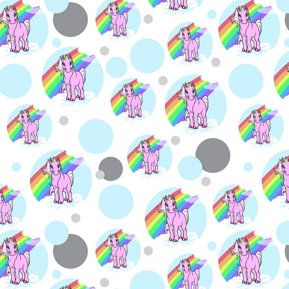 Unicorn Pony Rainbow Pink Premium Gift Wrap Wrapping Paper Roll Pattern