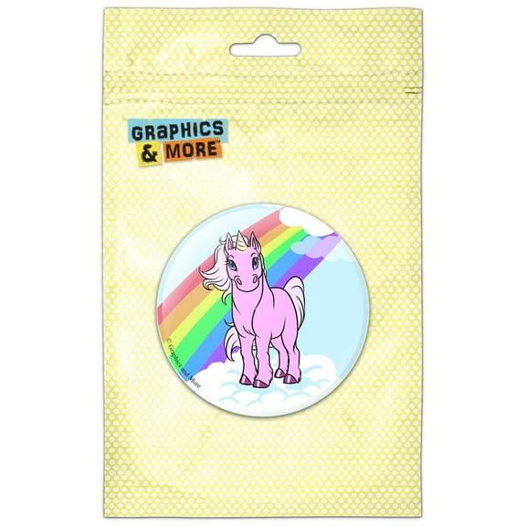 Unicorn Pony Rainbow Pink Refrigerator Button Magnet