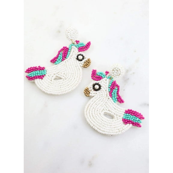 Unicorn Pool Float Earring WHITE
