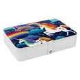 thumbnail image 1 of Unicorn Portable PU Leather Necklace Organizer with Removable Compartment & Decorative Box - Jewelry Boxes Included, 1 of 6