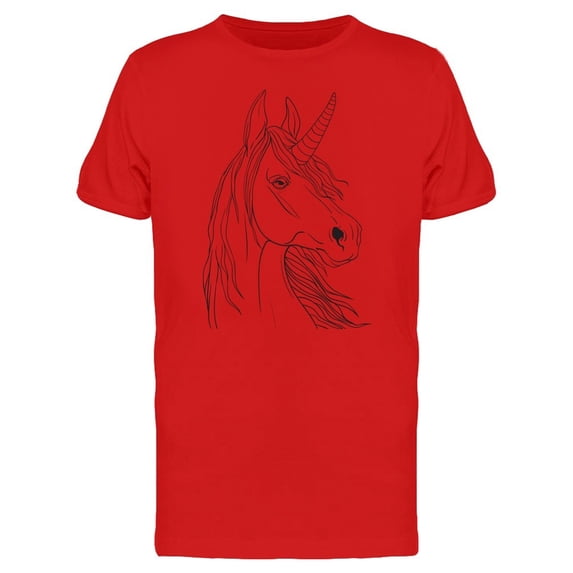 Unicorn Portrait Animal Art Tee Men's -Image by Shutterstock