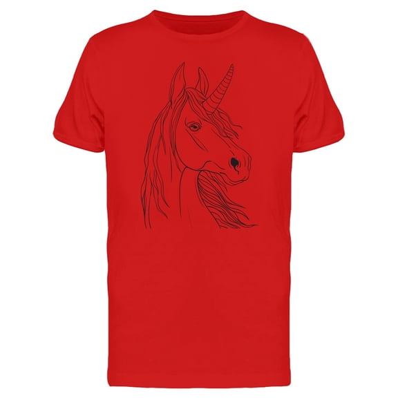 Unicorn Portrait Animal Art T-Shirt Men -Image by Shutterstock, Male x-Large