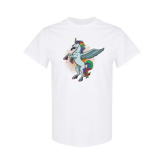 Unicorn Posing T-Shirt Men -Image by Shutterstock, Male Large