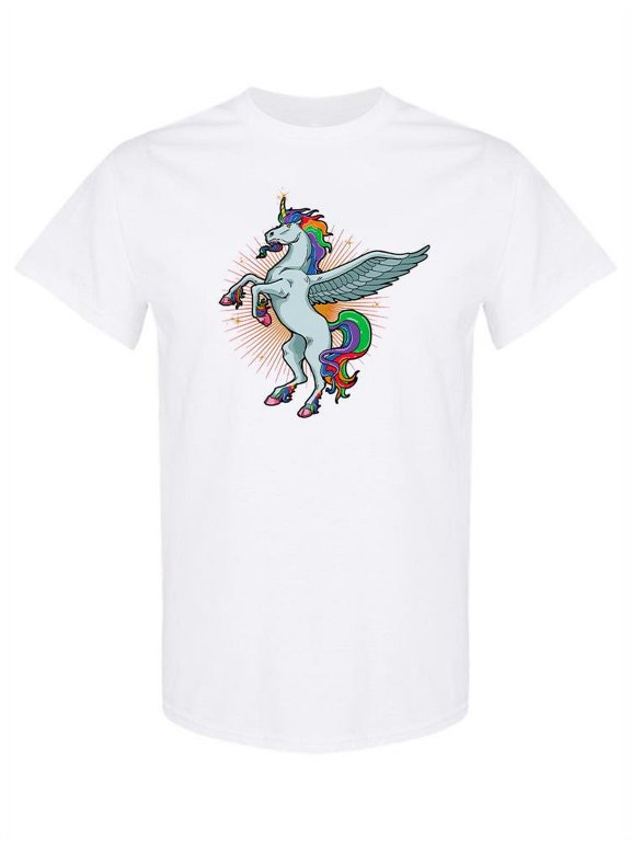Unicorn Posing T-Shirt Men -Image by Shutterstock, Male Small