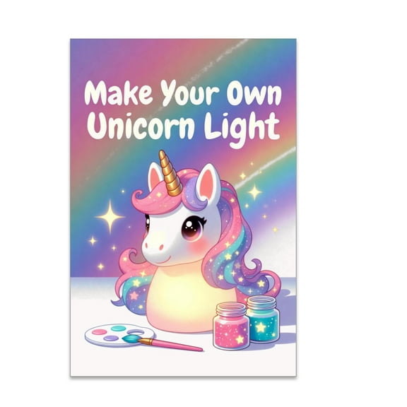 Magical Unicorn Art - Kids Room Decor - 13x19 Poster Print - Whimsical Style