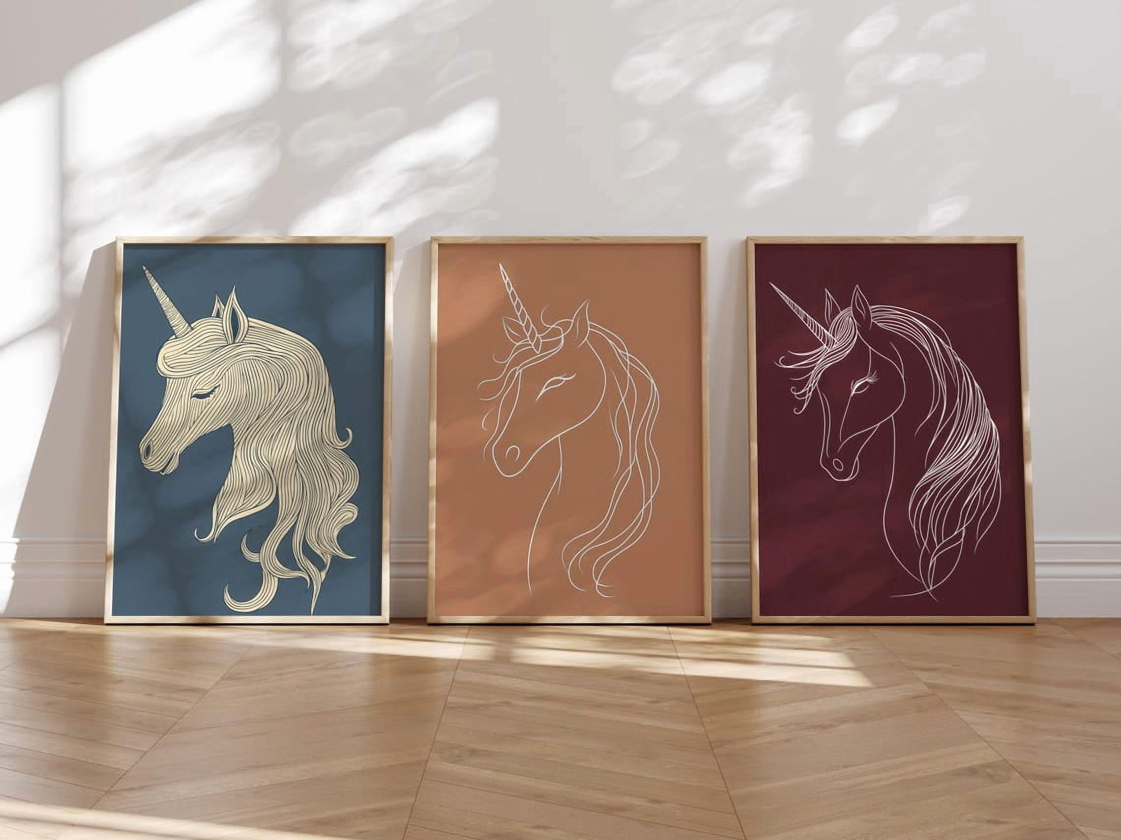 Unicorn Poster Unicorn Nursery Decor Girl Bedroom Prints Colorful ...