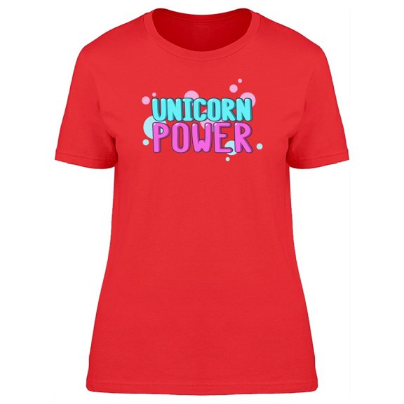 Unicorn Power Doodle Quote T-Shirt Women -Image by Shutterstock, Female x-Large