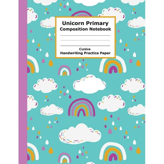 Unicorn Primary Composition Notebook Handwriting Practice Paper with Blank Writing Sheets for Kindergarten to 2nd Grade Elementar